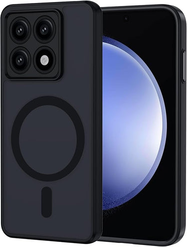 XTCASE Funda Magnética para Xiaomi 14T, Cáscara Translúcido Mate Protección contra caídas de Grado Militar, A Prueba de Golpes y Resistente a arañazos Protectora, Negro